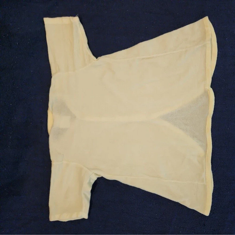 Vintage Medline Yellow Polyester Hospital Gown - Toddler Small - Front Snaps